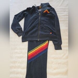 Aviator Nation Sweat Pants and Hoodie 7 Stripe